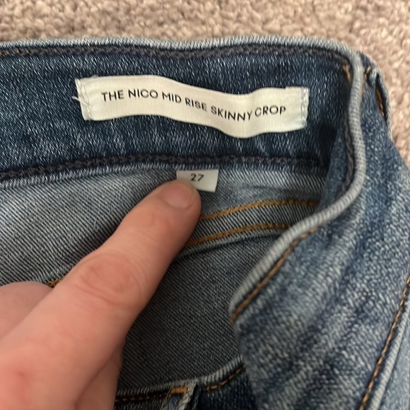 Denim Forum Nico Mid Crop Jeans Medium Lagoon Wash Size 27 - Picture 7 of 10